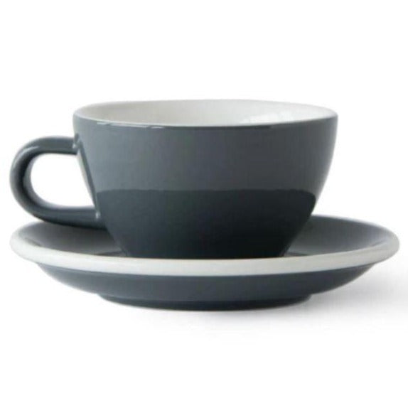 Acme - Grey Latte cup 280 ml with saucer
