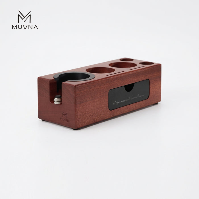 MUVNA Wooden Espresso Tamping Station with Storage Drawer – CH2468