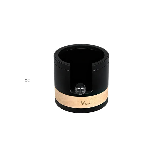 MUVNA V-Series 58mm Portafilter Tamping Station – Stainless Steel & Natural Wood