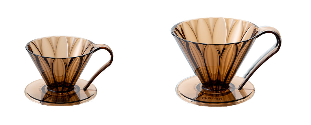 Cafec - Tritan Flower Dripper Cup 1 Clear Brown