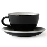 Acme - Latte Cup with Saucer - 280 ml - Black