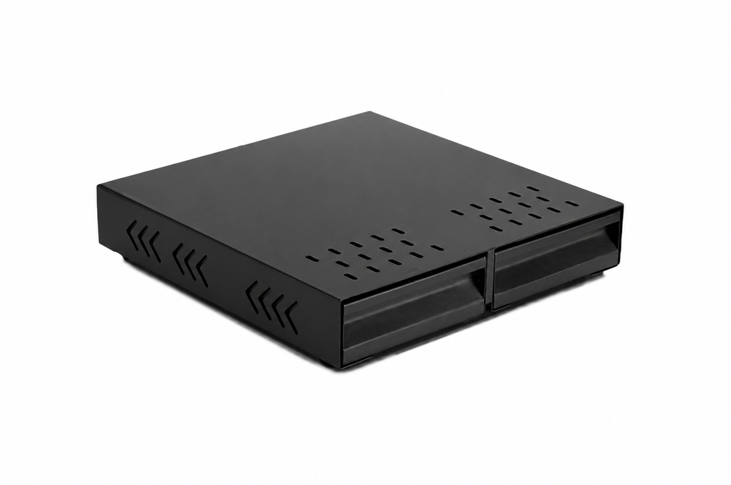 MUVNA Double Drawer Espresso Knock Box – Black