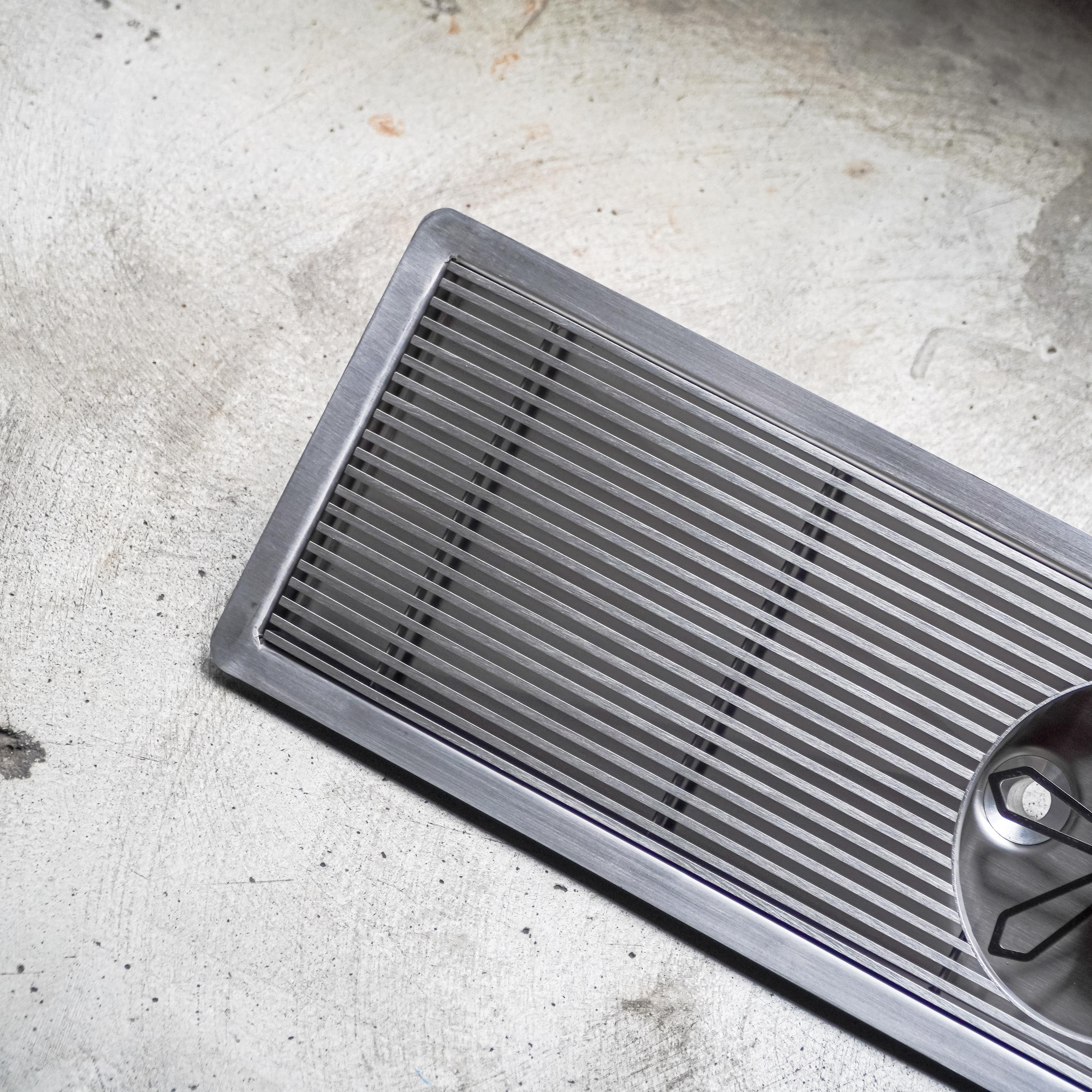 DTCUSTOMS Incounter 43cm LINEA Jug Rinser Satin Stainless Steel